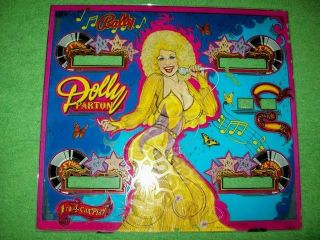 1979 Bally Dolly Parton Pinball Machine Backglass 