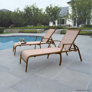Mainstays Sand Dune Chaise Lounges Chairs Set of 2 Tan Outdoor Patio