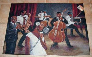 Club Magnolia Billie Holiday Jazz Tapestry Accent Rug