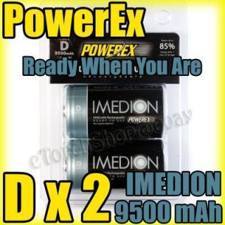 Maha Powerex 2X D 9500mAh Imedion Rechargeable Battery