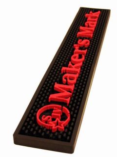Makers Mark Bourbon Whisky Rubber Bar Rail Runner Spill Mat Coaster