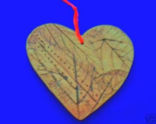 Malabar Pottery Heart Wall Design Art Leaves Natural