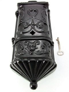 Description Victorian Ornate Antique Mailbox with lock and key .