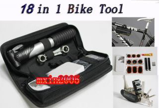 Portable Mountain bike car maintenance tool suite equipment W Inflator