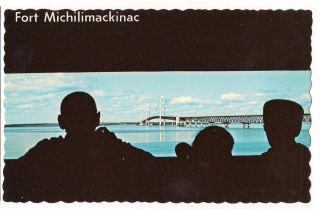 Inside Fort Michilimackinac Mackinaw City Michigan MI Postcard