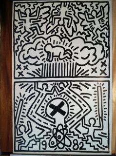 Keith Haring Original Jun 12 1982 No Nukes Poster RARE