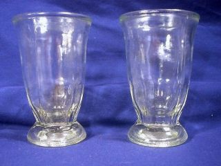 Vintage Clear Glass Pedestal 4 oz Juice Glasses 4 Tall