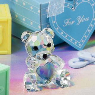 Crystal Teddy Bear Figurine Christening Baby Shower Favors