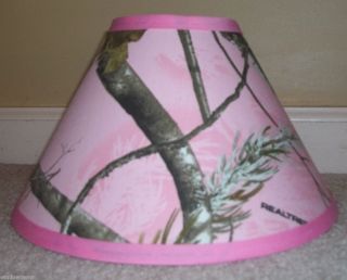 Camo Camouflage Lampsahde Made Wit Fabric Woods Cabin Hunting