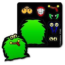 30 Make Your Own Silly Monster Stickers Party Favors