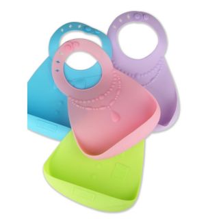 Make My Day Silicone Baby Bib Blue Pink Green Purple All Colors
