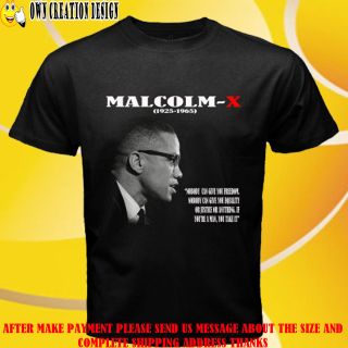 New in Memoriam Malcolm x Famous Speeches Fight Like A Man T Shirt