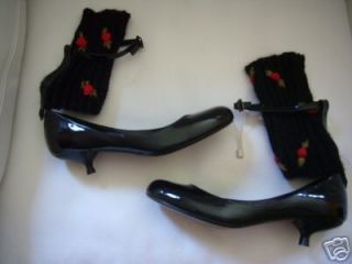 Maloles Black Patent Leather Kitten Heels 36 6