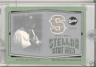 2004 Upper Deck Vintage Mickey Mantle Jersey Card SSM34