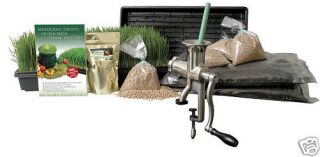New Manual Wheatgrass Juicer w Organic Growing Kit Grown Juice Wheat