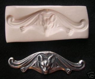 Bat Emblem Goth Wicca Polymer Clay Push Mold Handmade