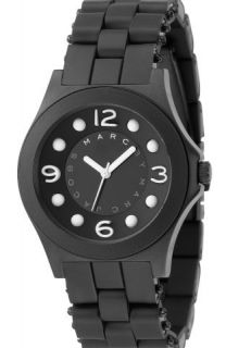 Marc Jacobs Black White Pelly Silicone Band Large Watch MBM2527 New