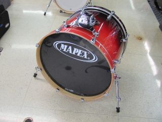 Mapex Pro M Bass Drum 22 x 18 Maple Cherry Mist Lacquer Kick Drum with