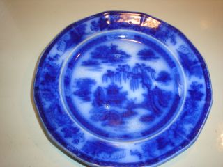 Manilla Podmore and Walker 8 1 2 Flow Blue Plate