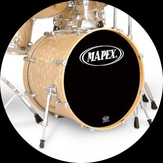 Mapex Pro M Bass Drum 22x18 Vanilla Cream Pearl Kick PMB2218C VP