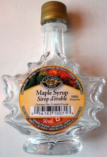 Maple Leaf Shaped Maple Syrup Bottle L P Maple Treat