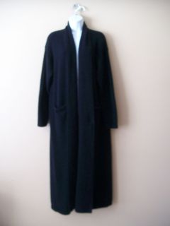  Sz L XL 100 Cashmere Black Cozy Robe 495 00