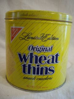 1987 Nabisco Limited Edition Wheat Thins Tin Canister