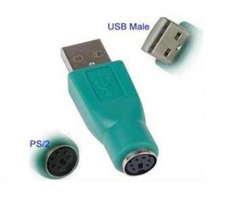 2X PS2 Female to USB Male Converter Adapter Connector