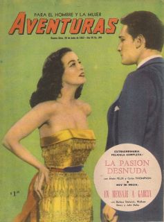 Maria Felix Argentina Magazine Dibujos Aventuras 1953