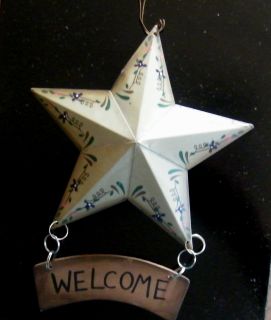 Tan METAL BARN Star Country WELCOME pRiMiTiVe 5 5 IN Tin C Store 4