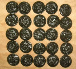 LOT OF 25 VINTAGE U S MARINE CORPS BUTTONS 45 LINE OFFICER OVERCOAT B