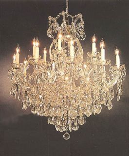 NEW MARIA THERESA ALL CRYSTAL CHANDELIERS LIGHT FIXTURE 16 LIGHTS
