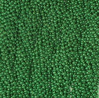 72 Green Mardi Gras Beads Party Favors Necklaces 6 DOZ