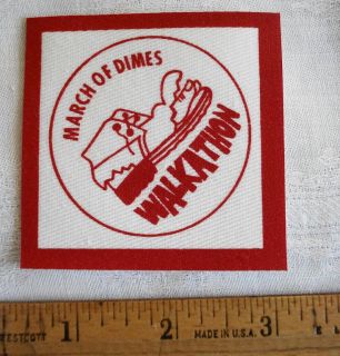 Vintage Patch March of Dimes Walkathon
