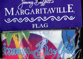 New Jimmy Buffett Margaritaville Logo Keywest Parrothead Palm Flag