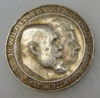 1911 F German Wurttemberg 3 Mark Coin G I War Trophy