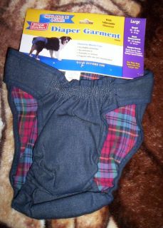 Dog Diaper Garment Sz Large Adjustable NWT Great for Females in Season