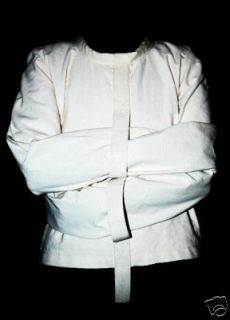 Medical White XLarge Strait Jacket Straight Roller BK