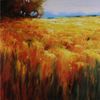 Marla Baggetta Fine Art Giclee on Canvas Yellow Field 
