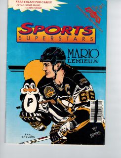 Sports Superstars 11 Mario Lemieux 1992 Revolutionary Comics F VF
