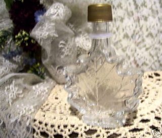 Maple Syrup Glass Bottle Maple Leaf Design
