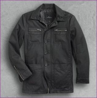 MARC ANTHONY Black Military Style Ballad Cotton Jacket   Size XL   NEW