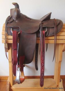 Handmade Bob Marrs Rough Out Loop Seat Cowboy Saddle Roy Robinson DS