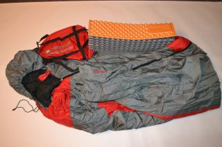 Marmot Aspen Sleeping Bag Thermarest sleeping pad extra Sea to Summit