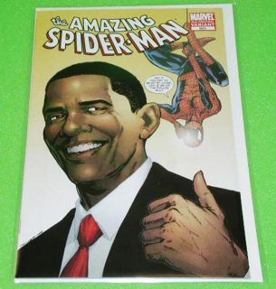Marvel Comic Book The Amazing Spider Man 583 Variant 2nd Print Obama
