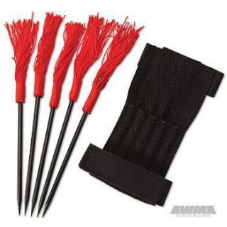 Spikes Set with Red Tassels Sheath Case Martial Arts Weapons