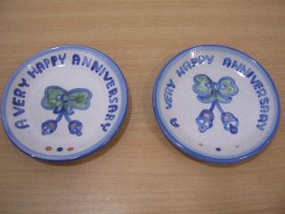 Mary Alice Hadley Anniversary Set of 2 Coasters or Butter Pat