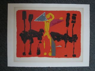 MARINO MARINI VINTAGE LISTED ABSTRACT EXPRESSIONISM PAINTING