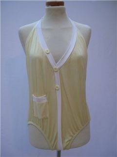 Mary Quant Size 12 14 Yellow Swimsuit