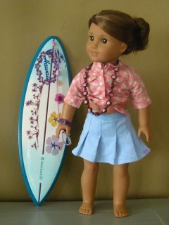 American Girl Doll Marisol Retired 2005 w Surfboard